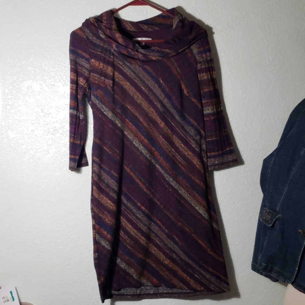 Studio One Purple Line Knit Dress